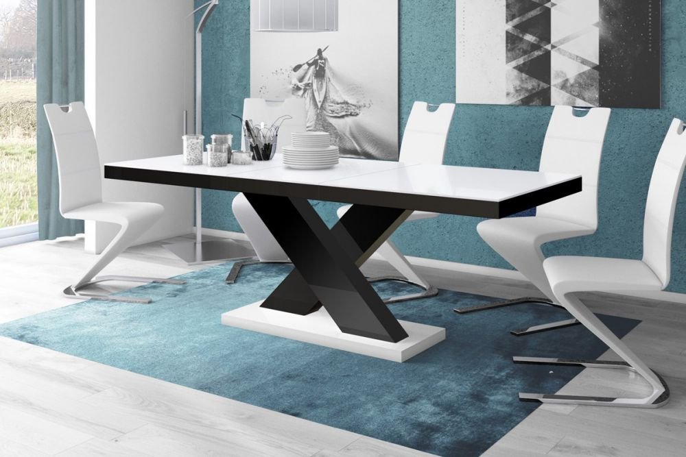 XENON extendable table 160(208)x89 glossy white/glossy black - Image 2