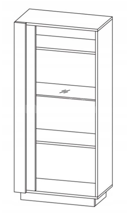 Low display cabinet 72 Arco - glossy white - Image 2