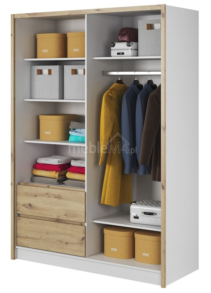Sara 130 sliding wardrobe – oak color - Image 3