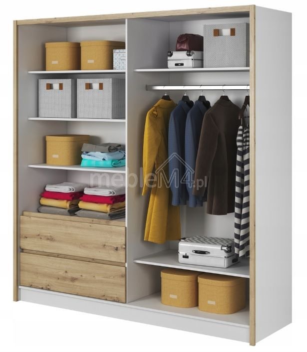 Sara 200 sliding wardrobe – oak color - Image 3