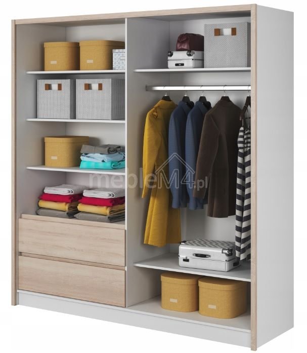 Sara 200 sliding wardrobe – Sonoma oak - Image 3