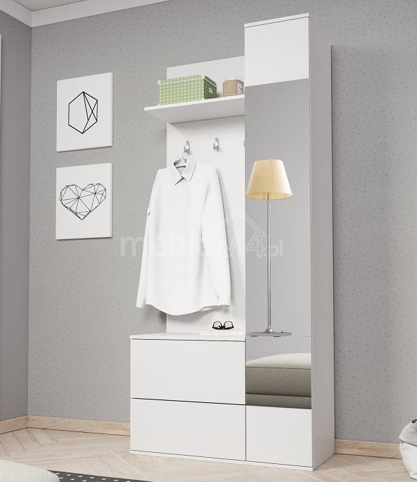 Green wardrobe matte white