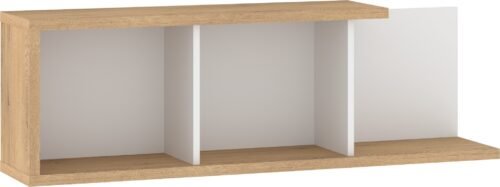 HYBRID 15 furniture wall shelf for living room, cremona oak white colorHYBRID