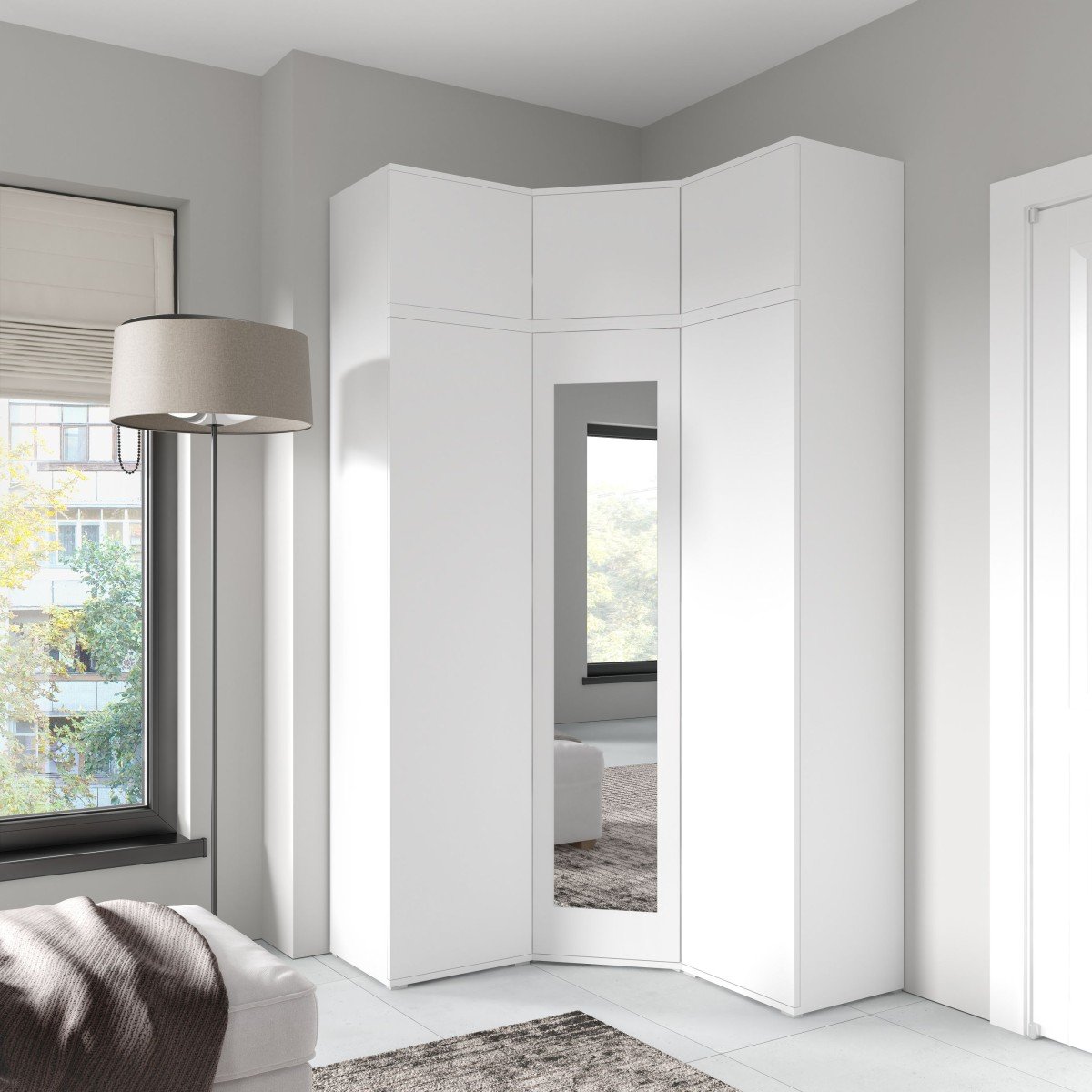 Corner wardrobe with extensions Mio version 41