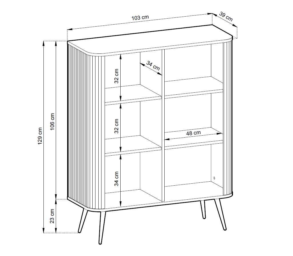 Zova K-103 milled cashmere chest of drawers - Image 5