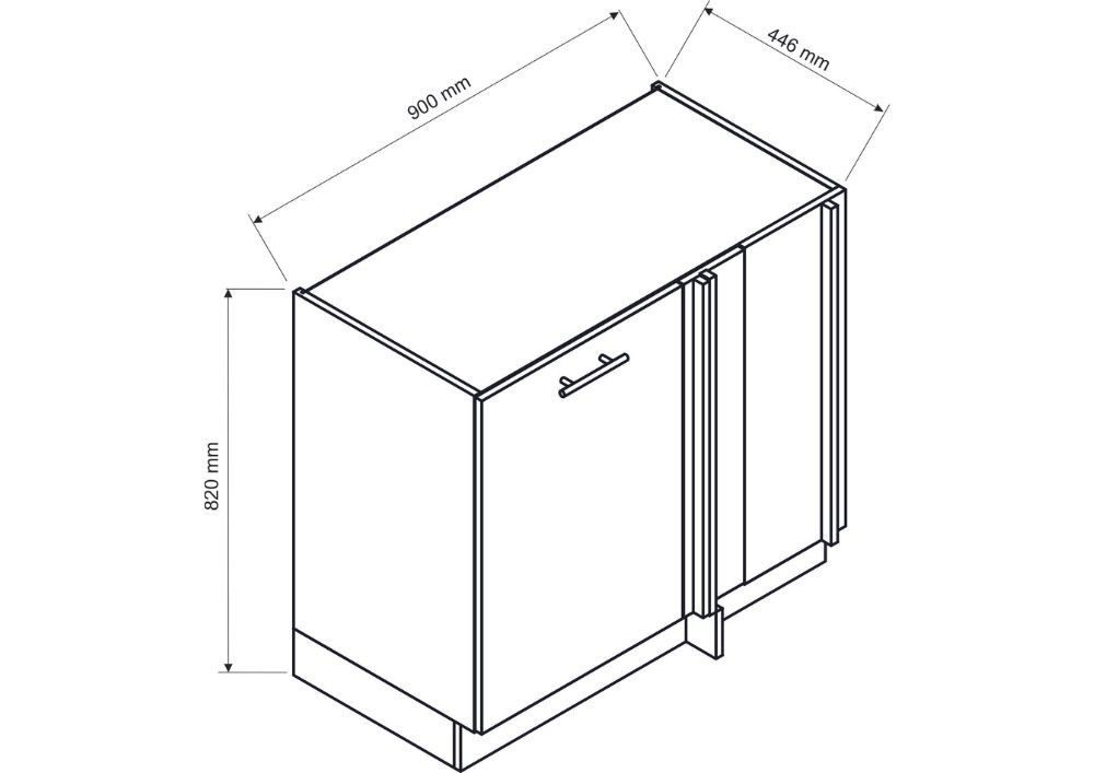Base corner cabinet 100/60 cm Natalia DNP - Image 2