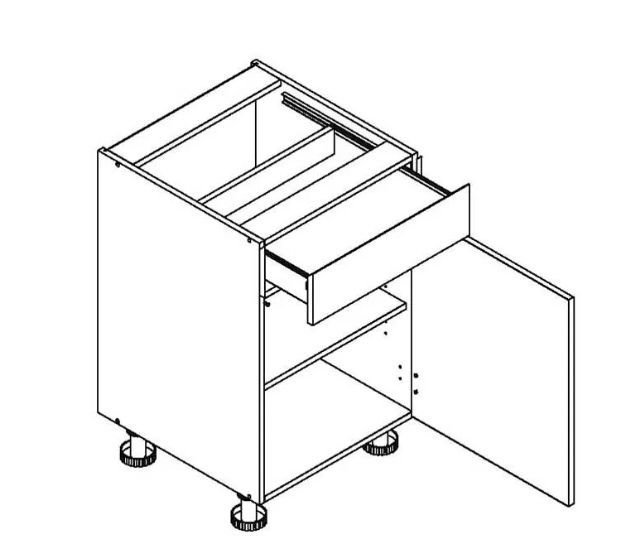 Base cabinet with drawer 60 cm Elena D 60S/1 P/L - Image 2