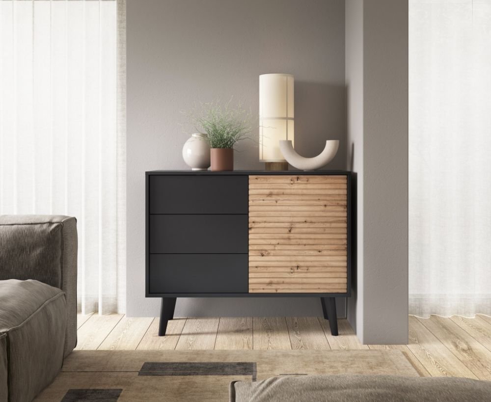 Willow KSZ104 chest of drawers with grooves in the facades - Image 7
