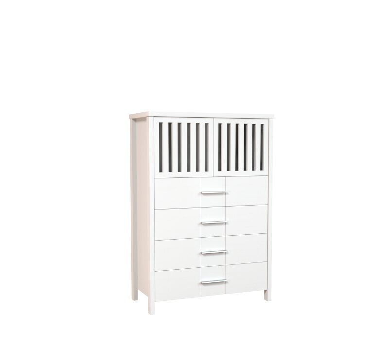 LAU2 "LAURA" chest of drawers - pine on a white background