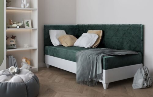 Bed with storage box and soft mattress LAGOS III 90×200 cm