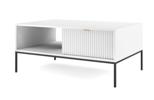 Nova coffee table with drawer L-104 white