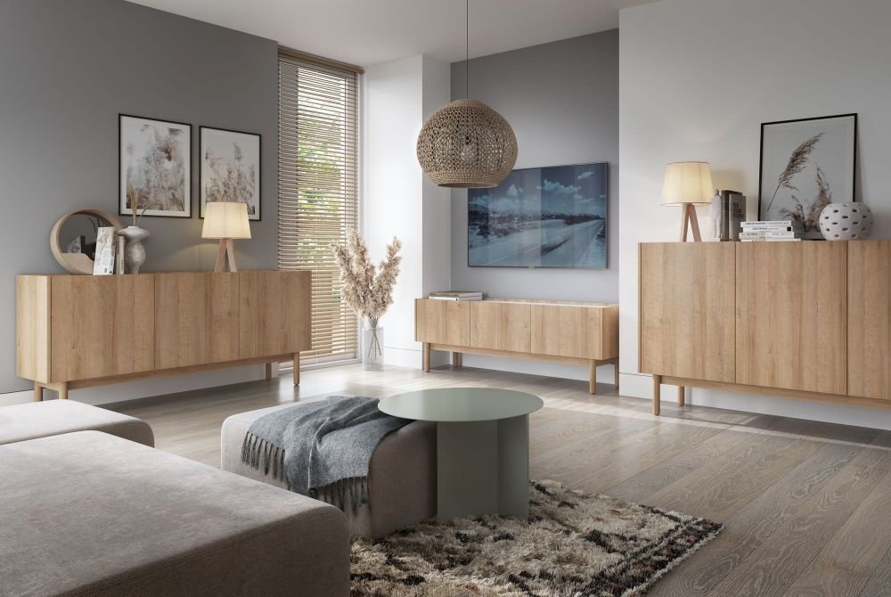 TV cabinet Boho RTV144 chest of drawers, Riviera oak - Image 5