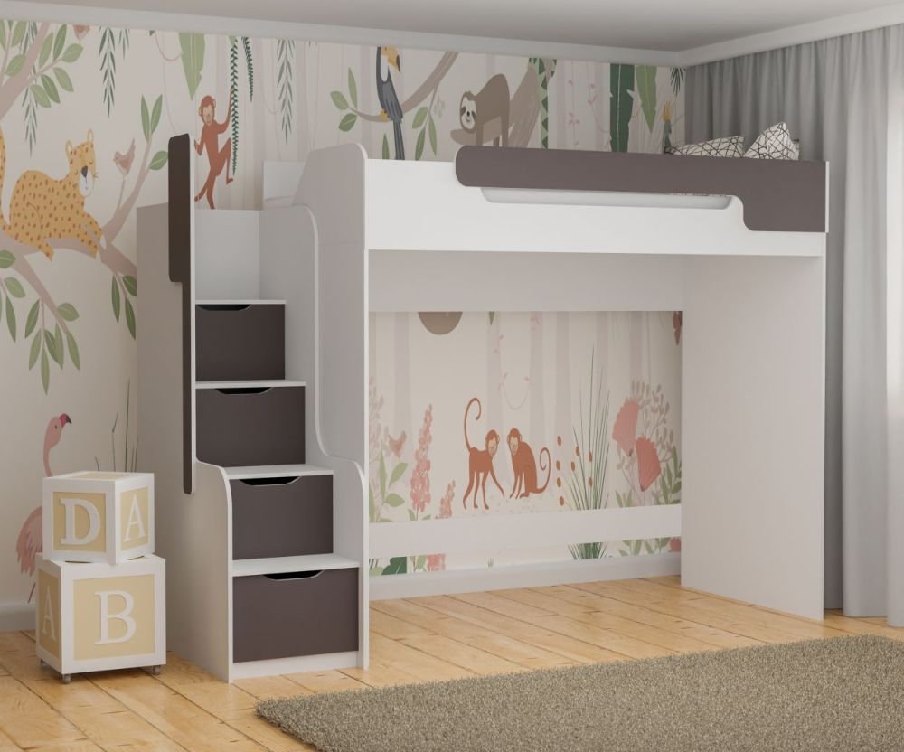 Dorian mezzanine bunk bed 90x200 cm - Image 4