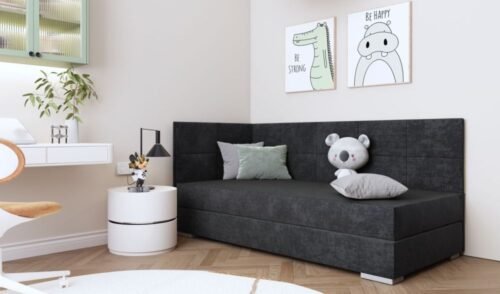 TOMAR III bed with storage box and soft mattress 90×200 cm