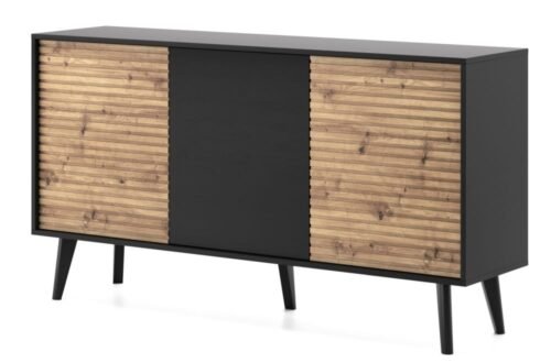 Chest of drawers with grooved fronts and Willow K154 cabinets