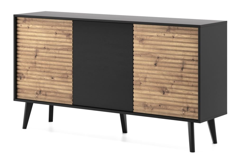 Chest of drawers with grooved fronts and Willow K154 cabinets