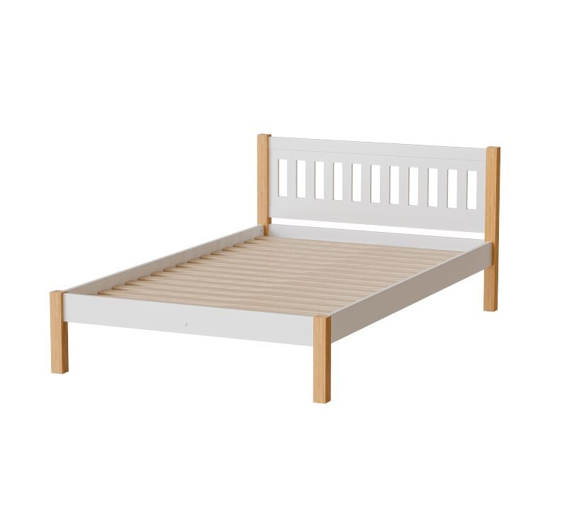 Bed "GAJA" - white/natural oak
