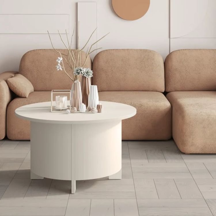SALVO AC 80x80 cashmere round coffee table - Image 3