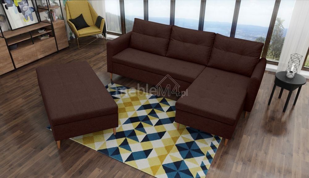 Areo non-extendable corner sofa + Gr0 pouf - Image 4