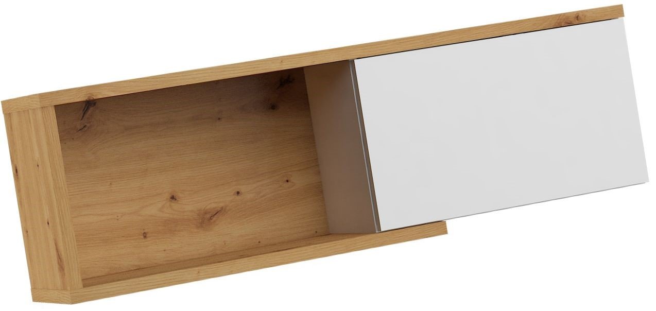 HYBRID 24 furniture shelf hanging cabinet for living room, artistic oak white glossHYBRID - Image 4
