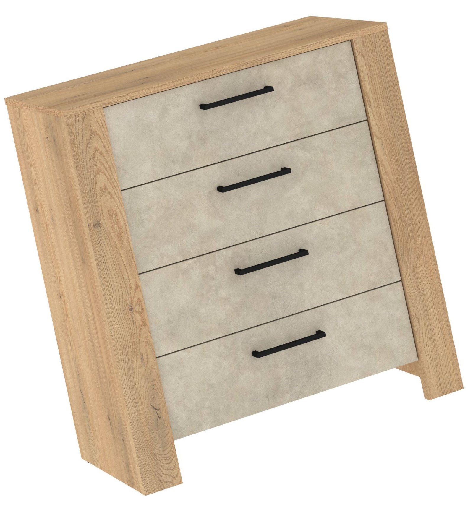 SLIDE 05 furniture chest of drawers for living room bedroom oak cremona granada m - Image 4