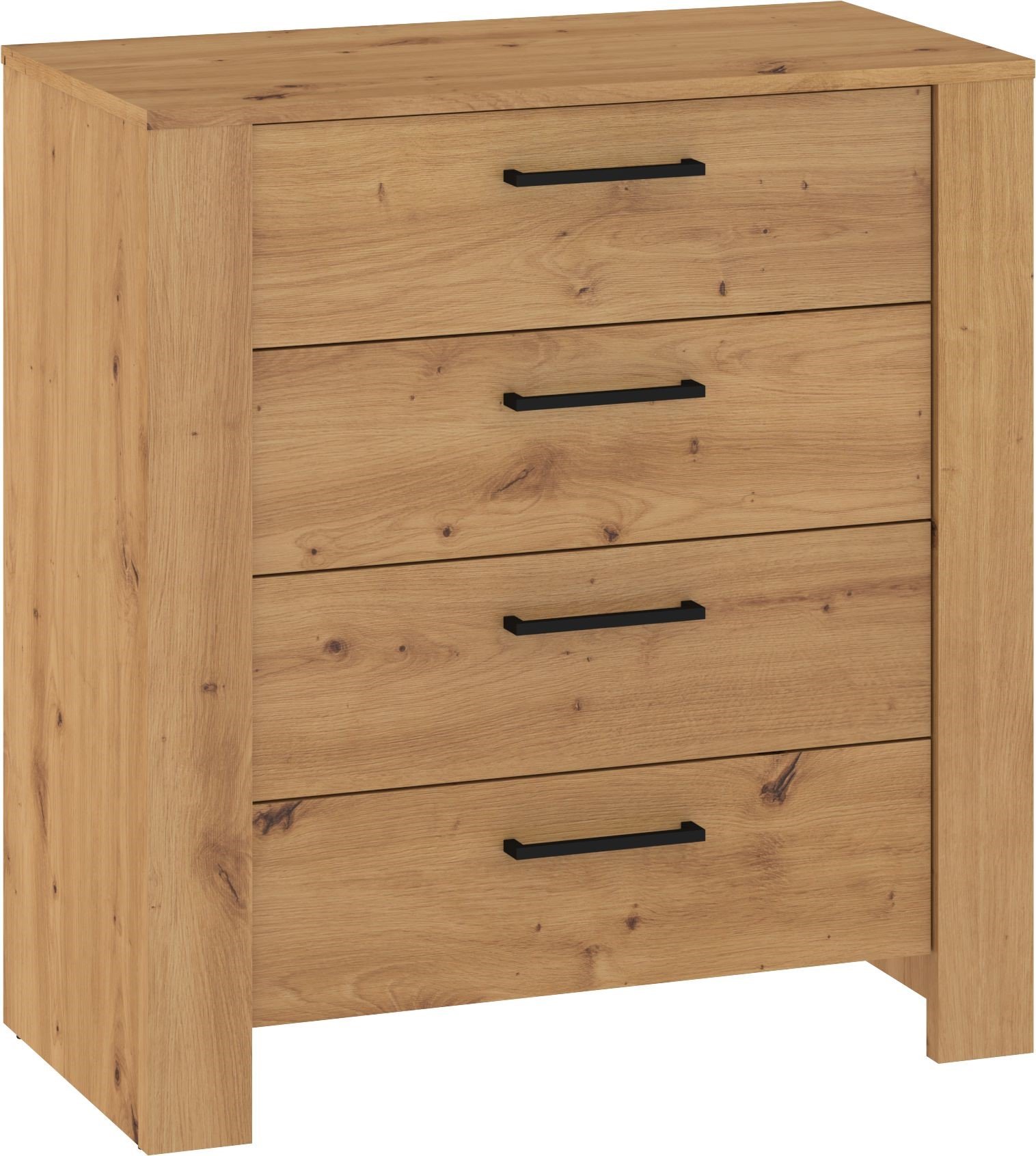 SLIDE 05 furniture chest of drawers for living room, bedroom, oak products