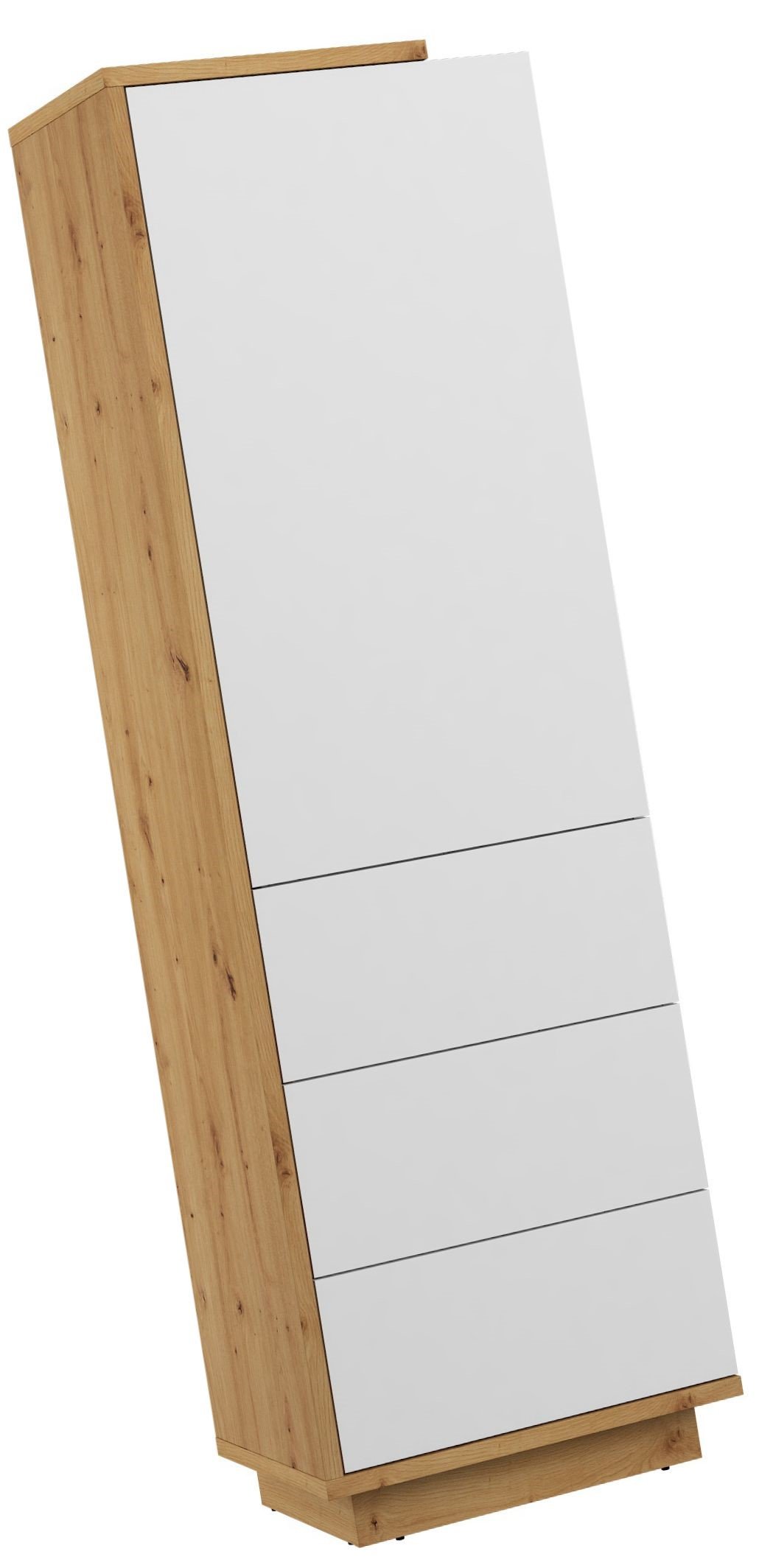 HYBRID 01 furniture, closed shelf, artisan oak / glossy whiteHYBRID - Image 4