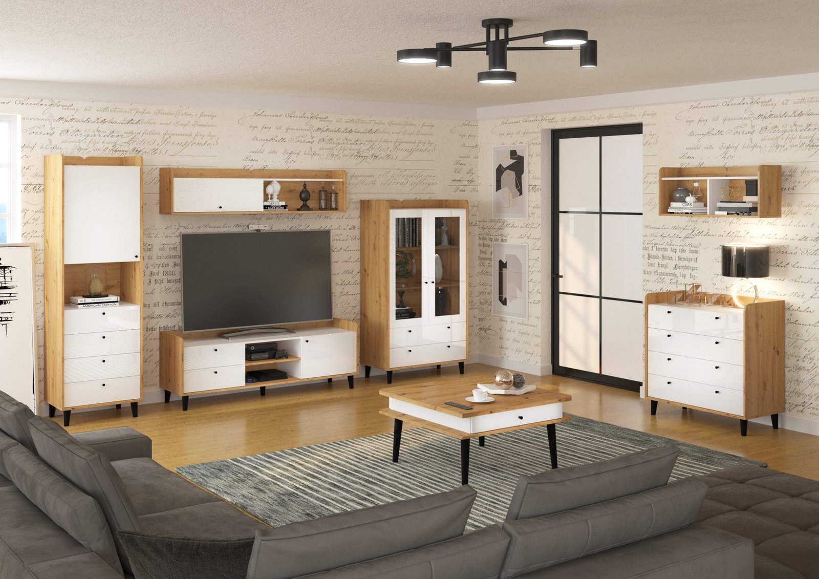 DOLCE furniture #4 living room set with wall cabinet - Image 2