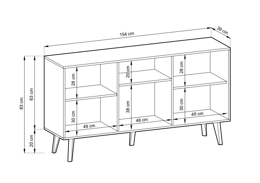 Chest of drawers with grooved fronts and Willow K154 cabinets - Image 4