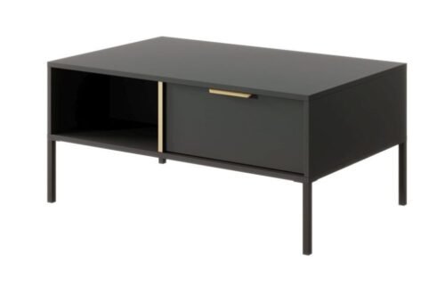 Lars anthracite loft table with drawers