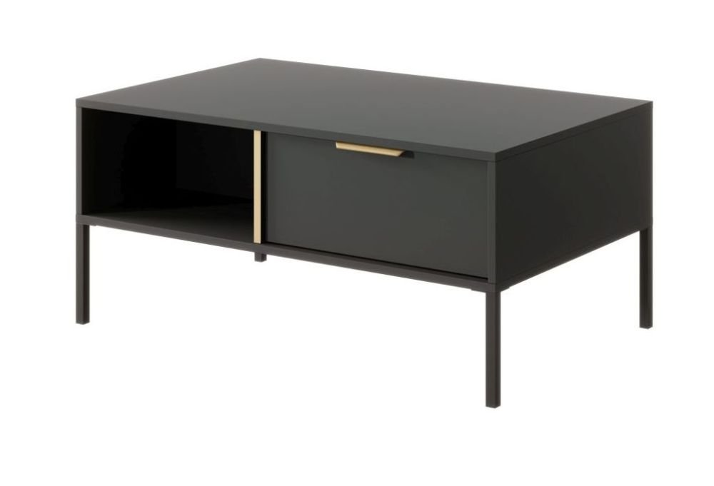 Lars anthracite loft table with drawers