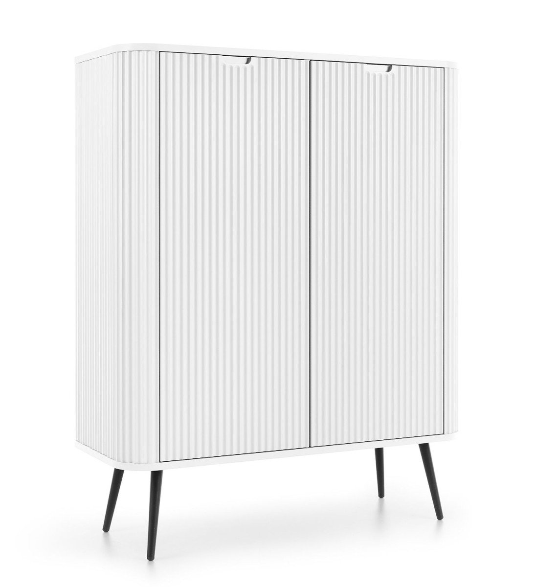 Zova K-103 milled chest of drawers, white