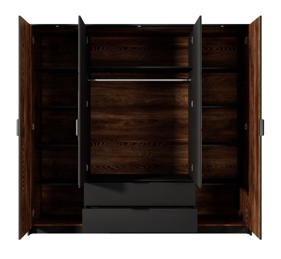 4-door wardrobe, synchronous construction, 220 cm, Milton - Image 3