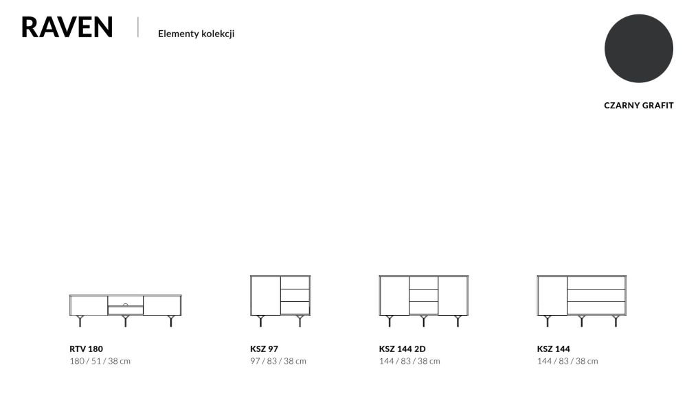 Charming loft-style TV cabinet Raven RTV180 - Image 7