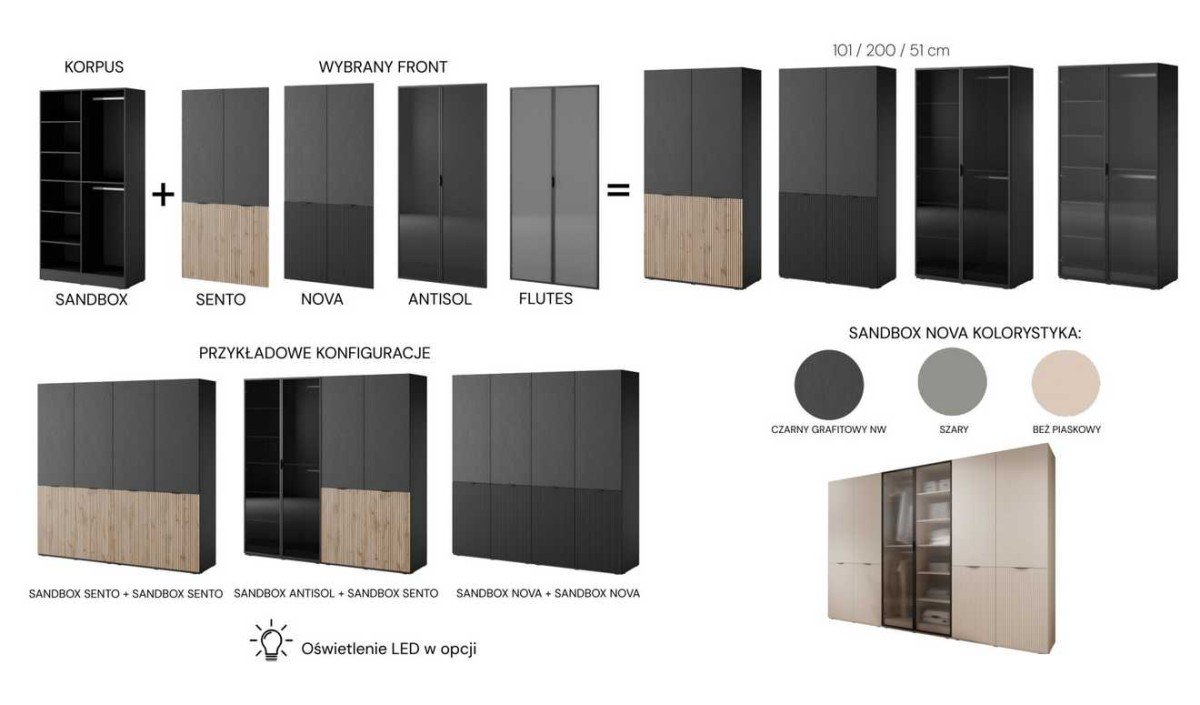 Sandboxes Senso cabinets 303 cm + anti-corrosion coating - 3 parts - Image 6