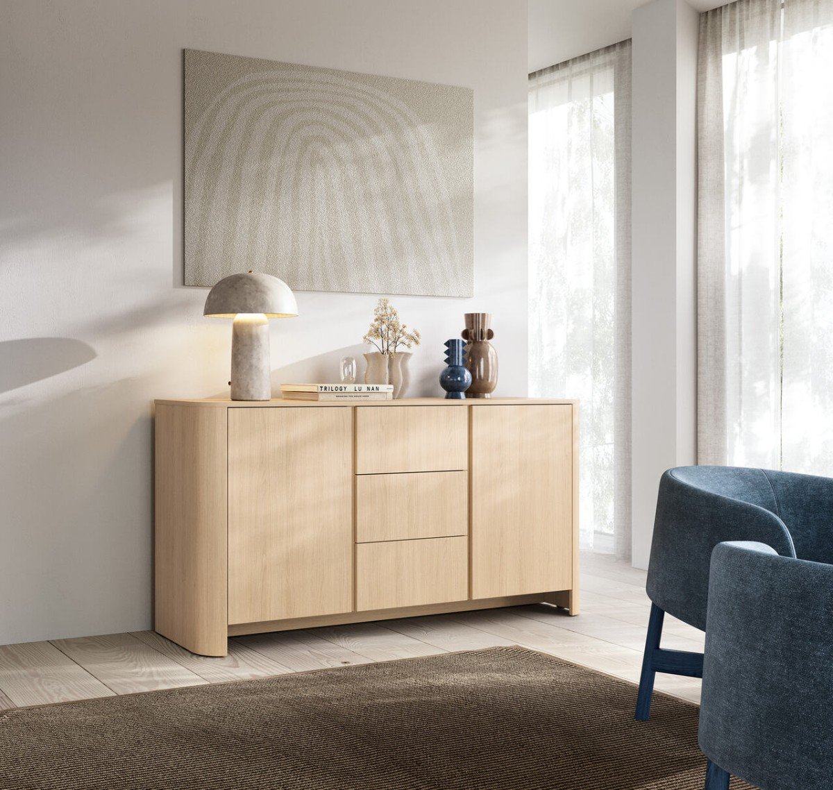 Bari Oak Vicenza Living Room Furniture Set - Image 4