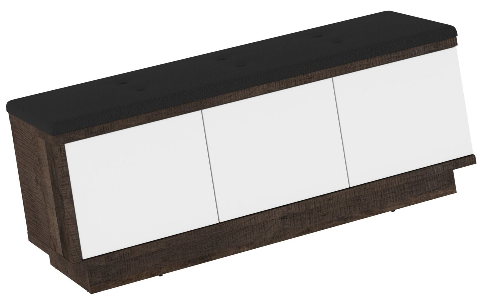 HYBRID 02 hallway cabinet with seat, Grange oak, white glossHYBRID - Image 3