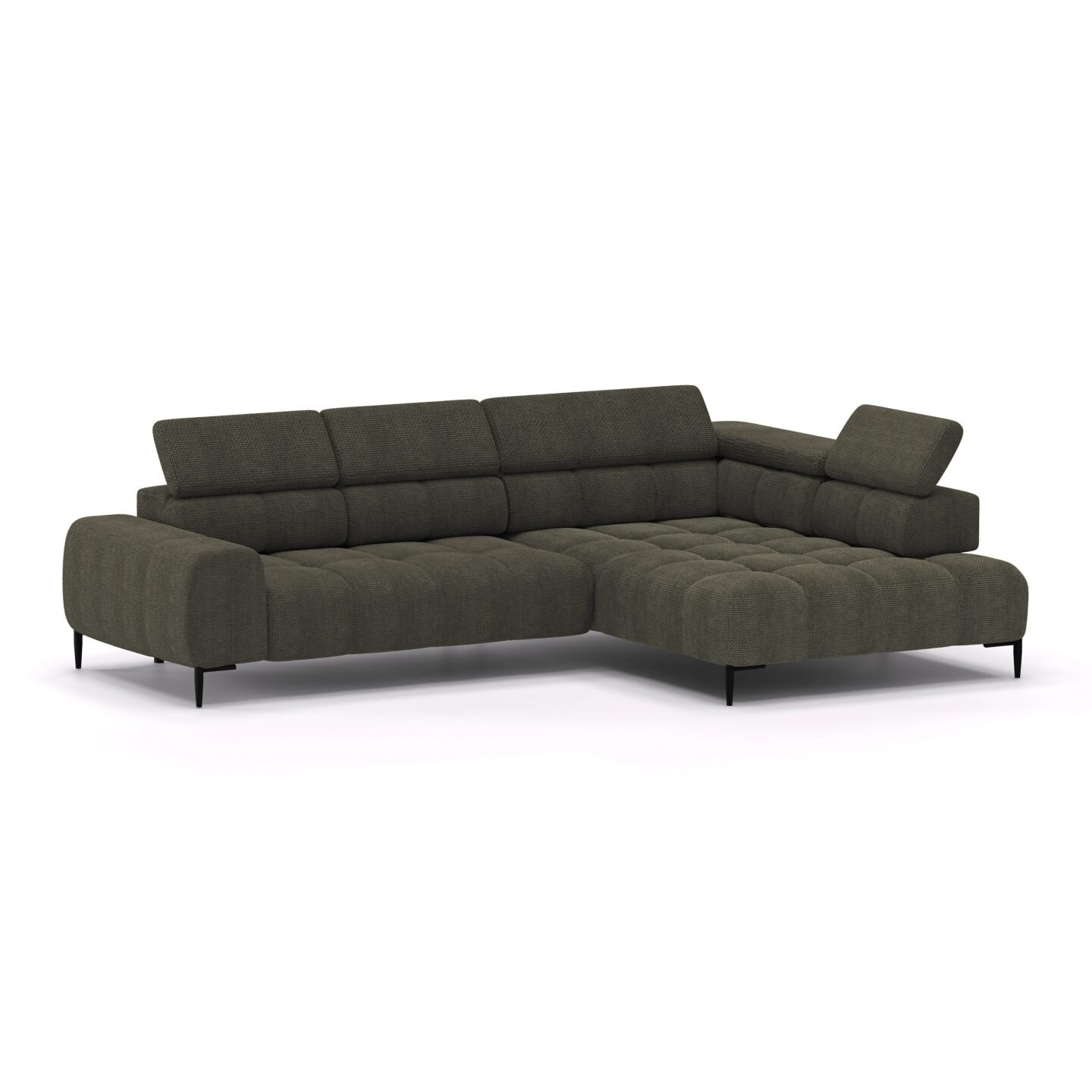 Corner sofa Plaza L - Olive Gr1