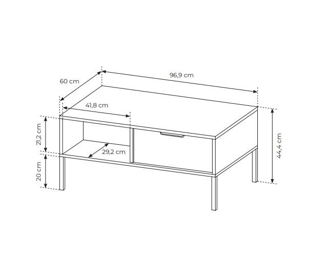Lars anthracite loft table with drawers - Image 6