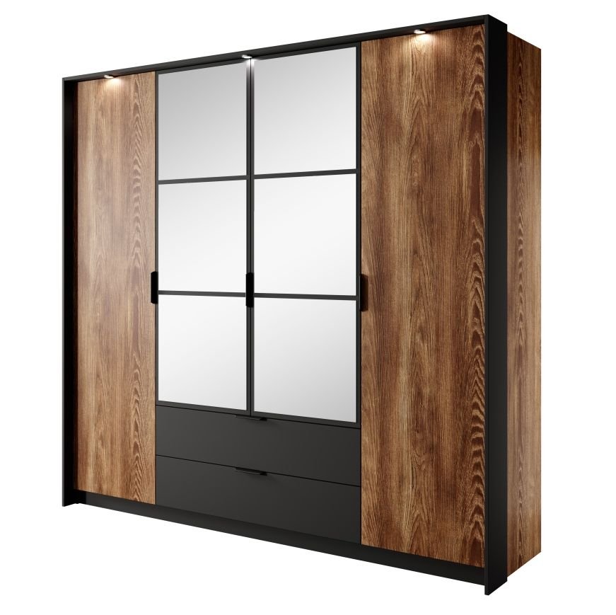 4-door wardrobe, synchronous construction, 220 cm, Milton - Image 2