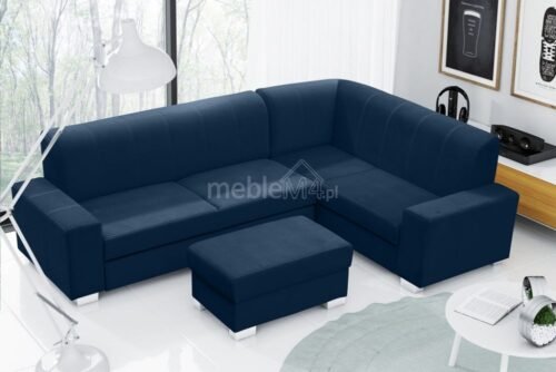 Mecenas extendable corner sofa + pouf