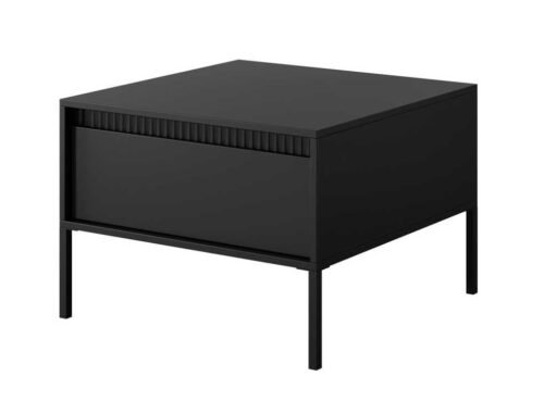 Loft coffee table with grooves 1S Senso black