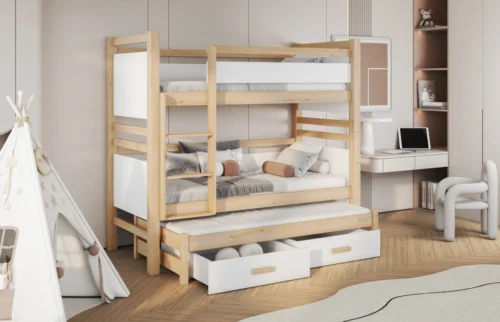 JANIS III triple bunk bed with drawers 80×181 cm