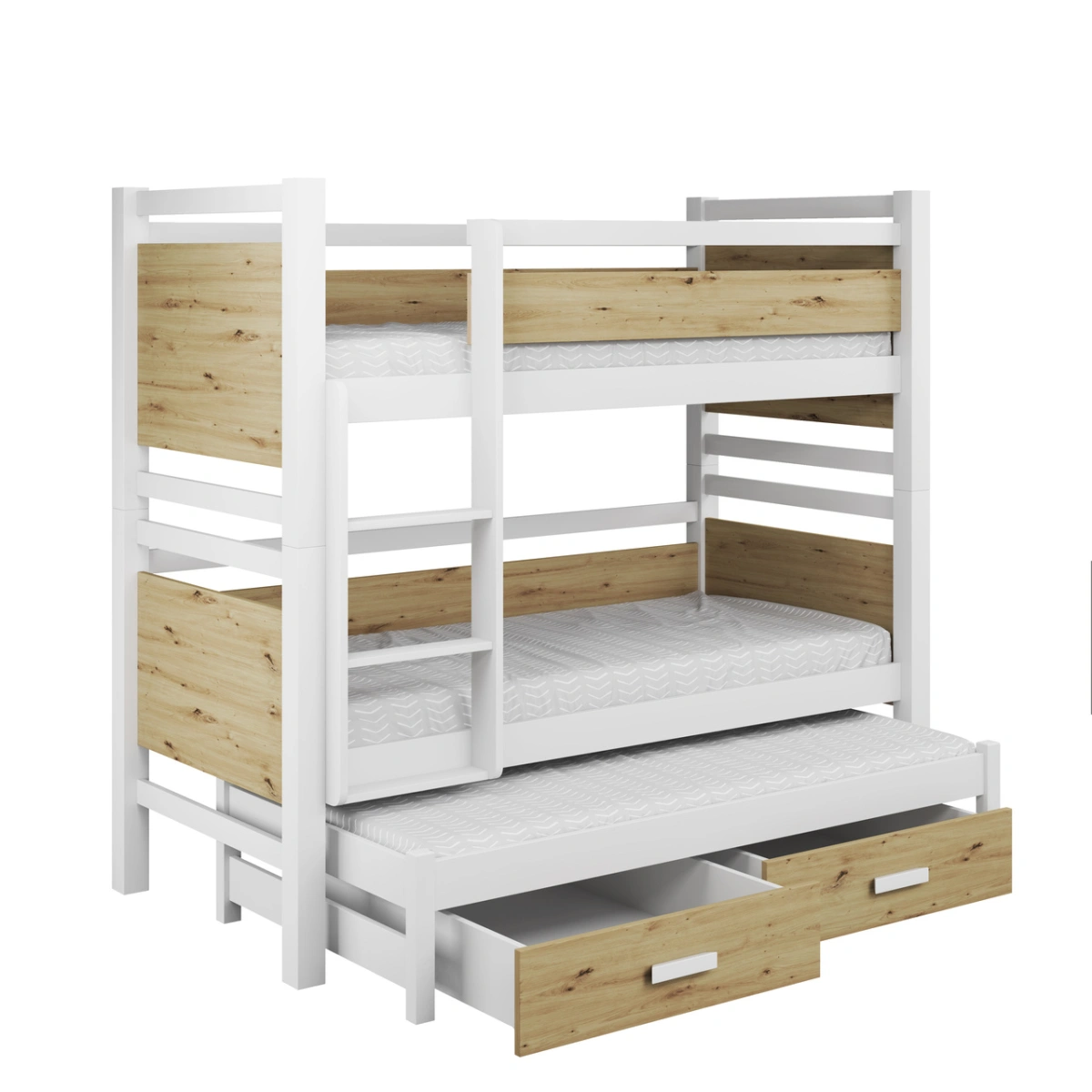 JANIS III triple bunk bed with drawers 90x200 cm - Image 4