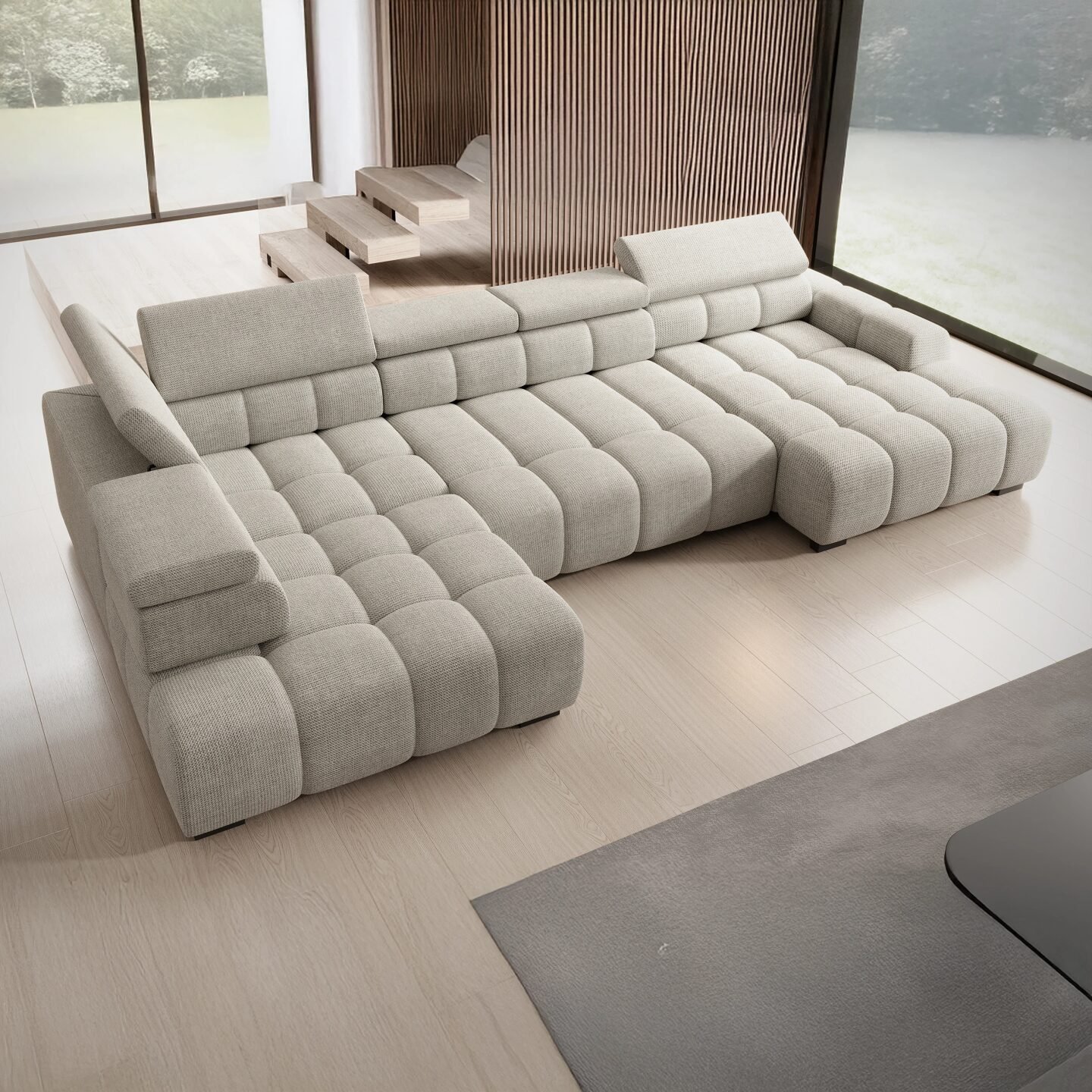 Bull XL corner sofa, Eden fabric 13 Gr1 - Image 4