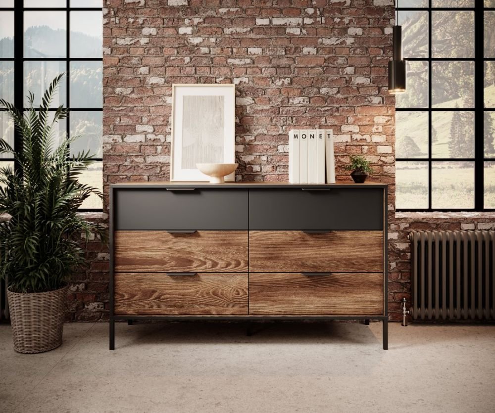 4-door wardrobe, synchronous construction, 220 cm, Milton - Image 5