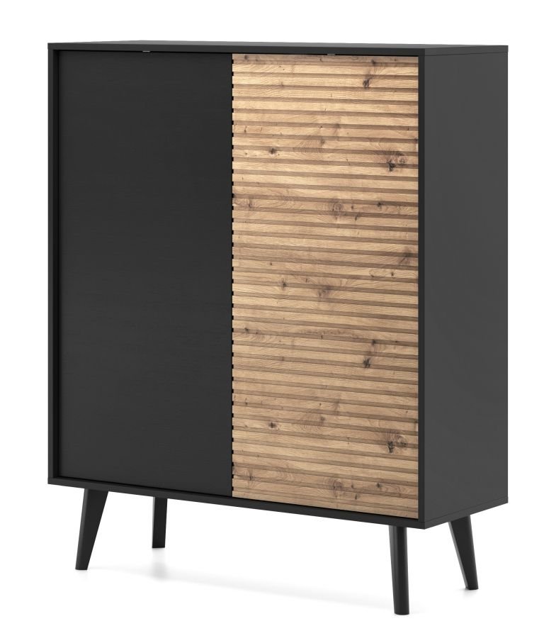 Tall chest of drawers with grooves in the facades "Willow KD104"