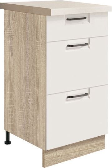 40 cm base cabinet with drawers Favorit White FW-8D