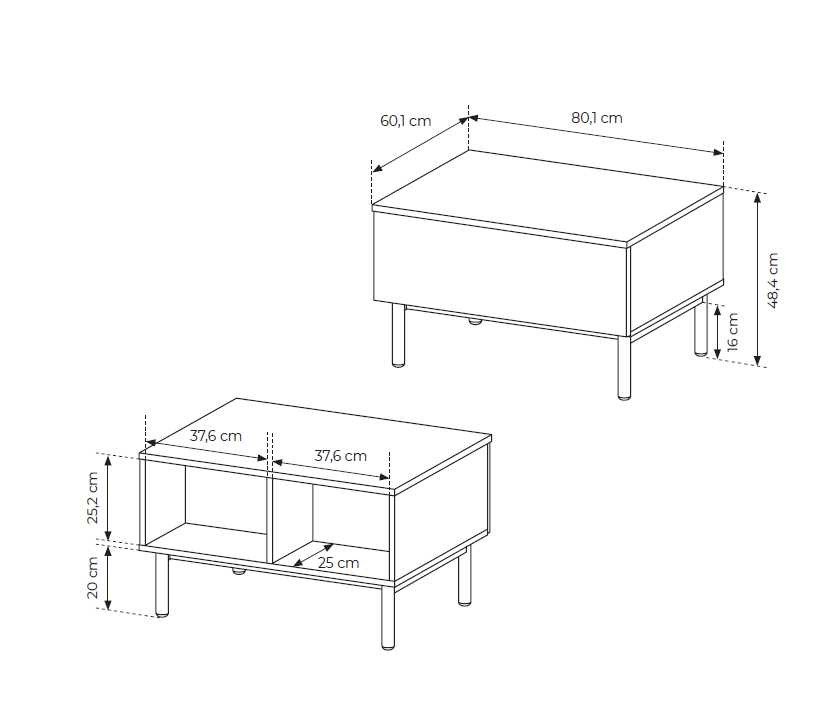 Lang loft coffee table with drawer - Image 5