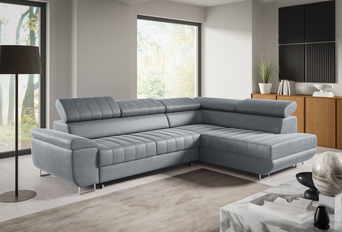 Horizont fold-out corner sofa with headrests - Image 5